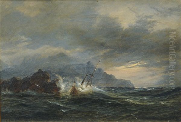 Shipwreck On A Rocky Coast - view 1
