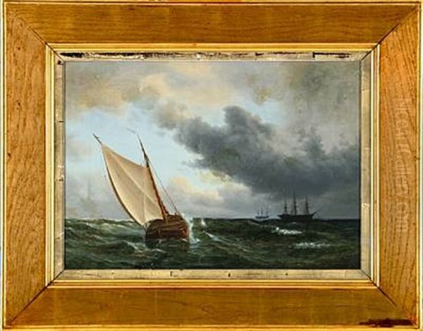 Marine With Sailing Ships On Open Sea - view 1