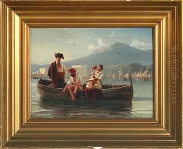 Italian Fishers In A Boat - view 1