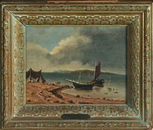 Coastal Scenery With Smal Boats by Daniel Hermann Anton Melbye