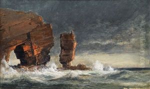 Nordspitze Von Helgoland by Daniel Hermann Anton Melbye