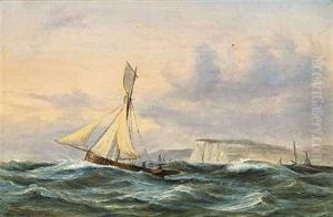 Skibe Under Rugen by Daniel Hermann Anton Melbye