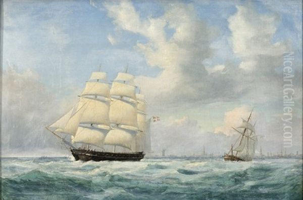 Skonnerten T.a. Shaw Paa Kiobenhavns Rheed - view 1