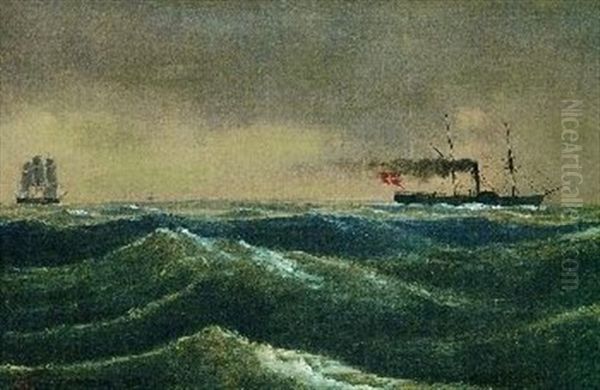 Danischer Raddampfer "christian Viii" - view 1