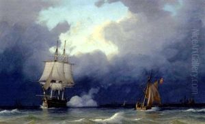 Skibe Pa Havet, Optraekkende Uvejr Skibe Pa Havet, Optraekkende Uvejr