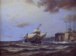 La Pointe Du Serail Avec A Droite, Les Remparts Du Palais De Topkapi La Pointe Du Serail Avec A Droite, Les Remparts Du Palais De Topkapi