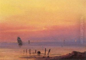 Solnedgang Over Havet by Daniel Hermann Anton Melbye