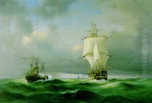 Ein Englischer Dampfegler Durchbricht Die Franzosische Blockade
