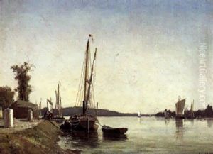 Fra En Sydlandsk Bugt, I Forgrunden Skib Der Lastes by Daniel Hermann Anton Melbye