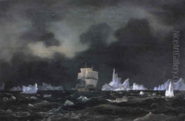 Sejlskibe I Isfyldt Farvand - view 1