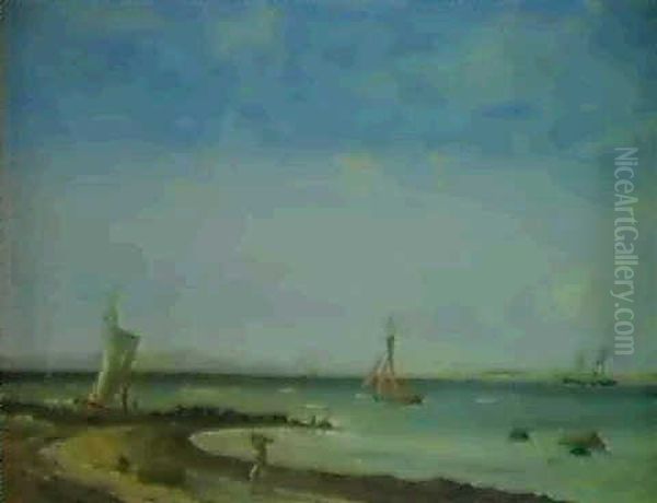 Marine Mes Sejlskibe Ud For Kysten - view 1