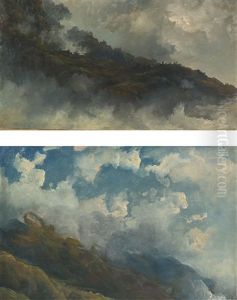 A Pair Of Cloud Studies: Untitled And Galipan, Caracas, Venezuela by Fritz Siegfried George Melbye
