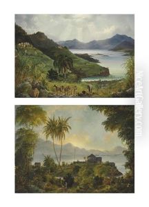 Cruz Bay; Cinnamon Bay, Danish West Indies (u.s. Virgin Islands) (2 Works) by Fritz Siegfried George Melbye