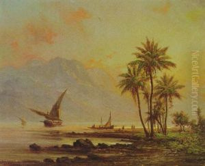Sunset Landscape Over A Lagoon