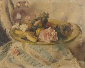 Composizione Con Piatto In Vetro by Nino Bertocchi