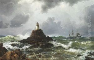 Longship's Lighthouse by Vilhelm Melbye