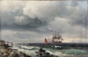 A Stormy Day At The Coast by Vilhelm Melbye