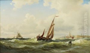 Storming Sea With Ships by Vilhelm Melbye