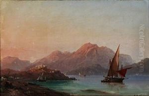 Aften Ved Andalusiens Kyst. Til Venstre Ruiner Af Det Mauriske Kastel Ved Salubrena by Vilhelm Melbye