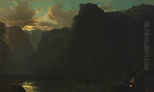 Moon Lit Coastal Scape - view 1