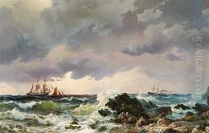 From The Coast Of Cornwall by Vilhelm Melbye