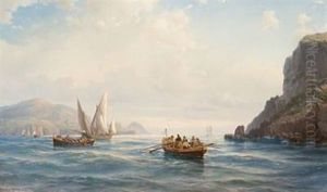 Battrafikk I Middelhavet by Vilhelm Melbye