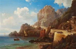 Parti Fra Italien Med Klipperig Kyst Parti Fra Italien Med Klipperig Kyst