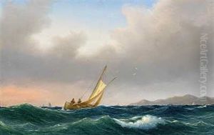 Fiskerbad Ud For En Klippekyst (kullen?) by Vilhelm Melbye