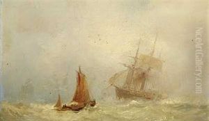 Diset Stormvejrsdag Pa Havet by Vilhelm Melbye