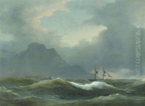 Marine Med Skibe Ud For Kysten - view 1