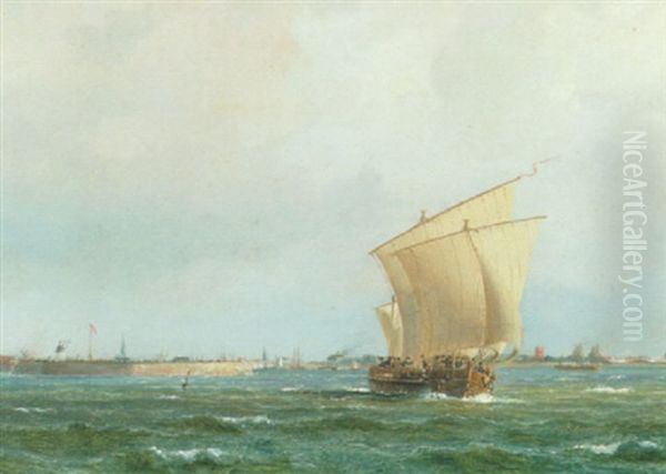 Sejlskibe Forlader Kobenhavns Havn - view 1