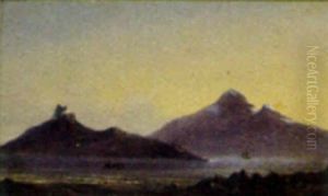 Straede Med Skibe, Sneklaedte Toppe I Baggrunden Straede Med Skibe, Sneklaedte Toppe I Baggrunden