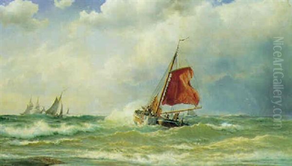Marine Med Hollandsk Fiskekutter I Forgrunden - view 1