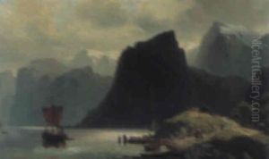 Norskt Fjordmotiv by Vilhelm Melbye