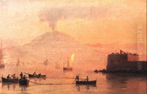 Fiskere I Bugten Ved Neapel by Vilhelm Melbye