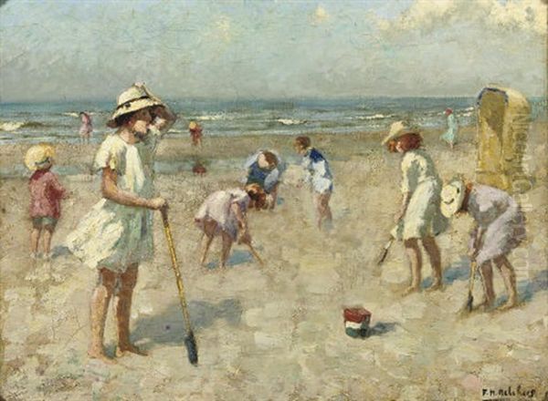 Children Playing On The Beach - view 1