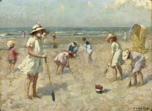 Children Playing On The Beach