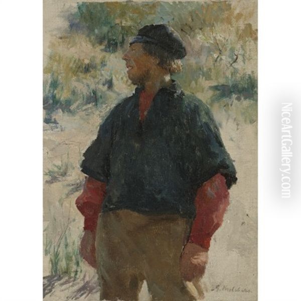 Fisherman In The Dunes - view 1