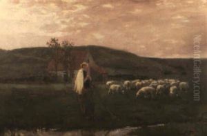 The Shepherdess by Gari Julius Melchers