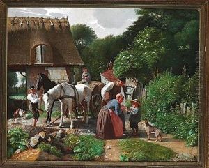 Returning From The Marketplace by Carl Theodor Melchior