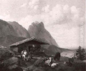 Almhutte Im Gebirge Almhutte Im Gebirge