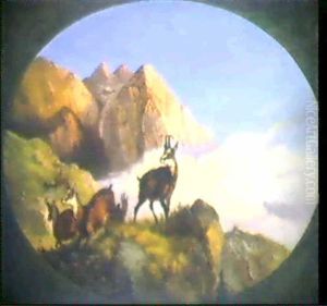 Gemsen Im Hochgebirge by Wilhelm Melchior