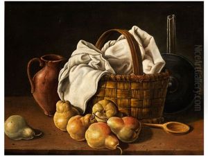 Kuchenstillleben Mit Birnen Und Korb by Luis Melendez