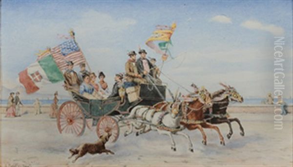 A Rare Depiction Of President Grant And Julia Dent Grant Touring The Bay Of Naples - view 1