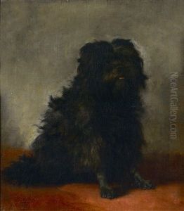 A Black Spaniel by Joseph Urbain Melin