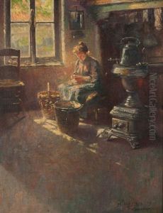 Scene D'interieur by Henri Van Melle