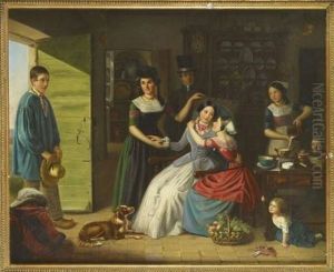 La Visite Du Paysan by Henri Van Melle