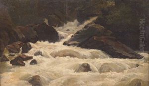 Cascade A Narcia, Toscane by Leon-Auguste Melle