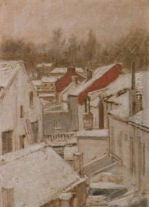Les Toits En Hiver by Xavier Mellery