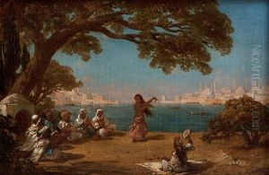 View Of The Bosphorus by Antoine Ignace Melling